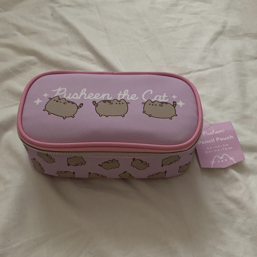PUSHEEN CAT All Over Zip Around Pencil Pouch In Pink